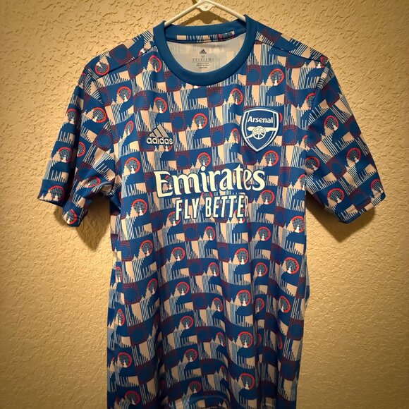 Adidas Arsenal 2022/2023 Prematch Shirt, Medium, Blue - Picture 1 of 3
